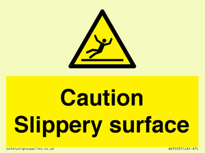 Caution Slippery surface